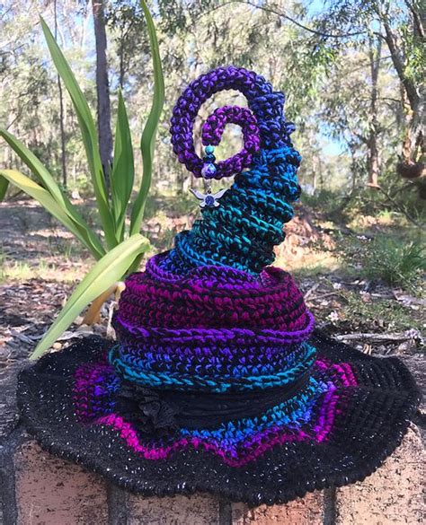 Dainty crochet witch hat